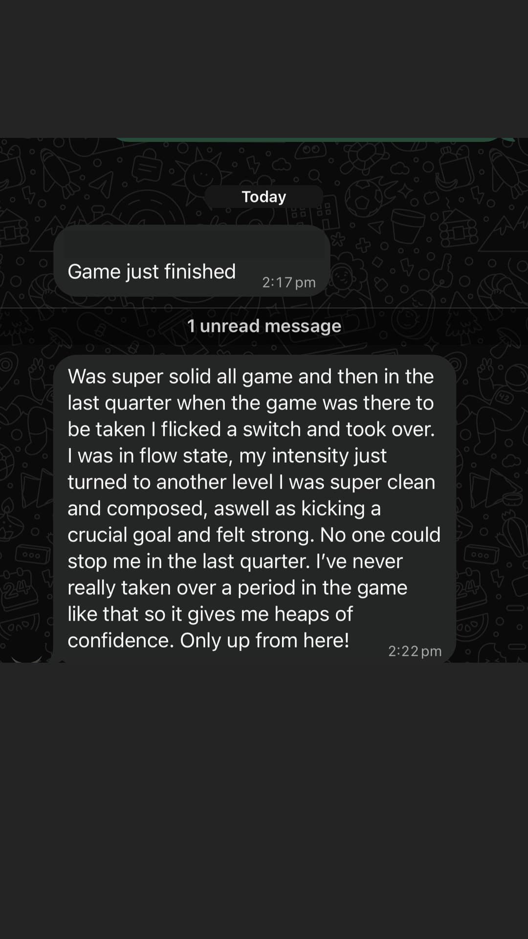 Real client message, Sydney Swans youth player