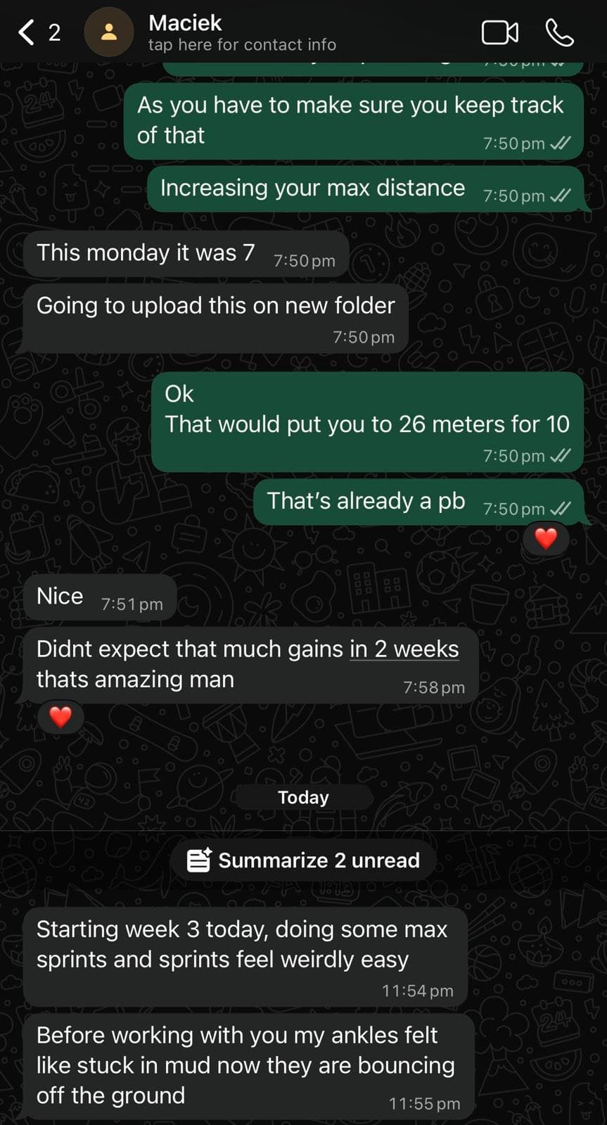 Real client message, Maciek