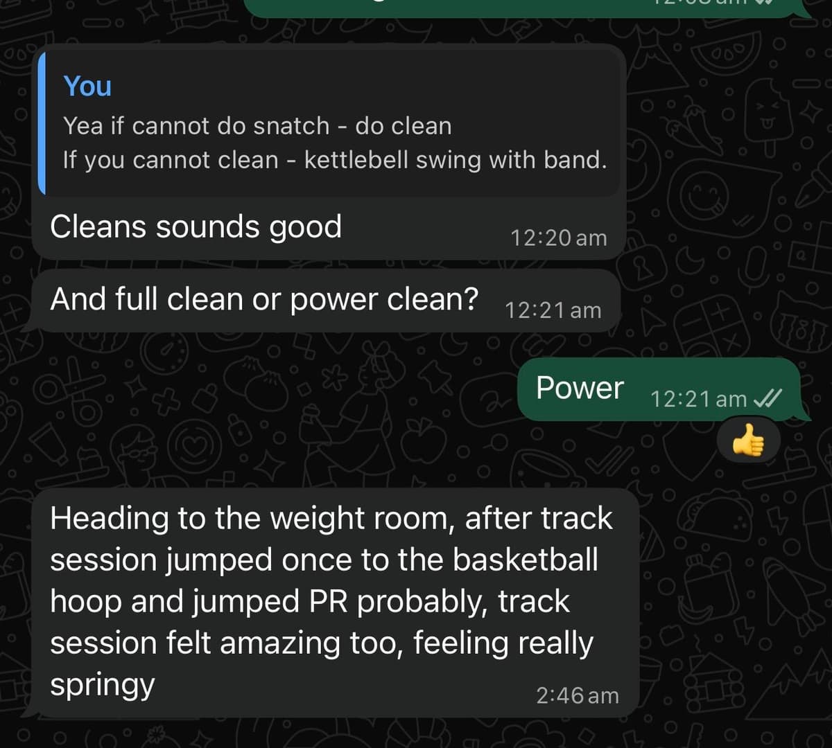 Real client message, Track session